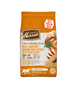 Merrick Classic Healthy Grains Dry Dog Food Real Chicken & Brown Rice Recipe with Ancient Grains - 33 lb. Bag