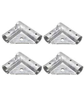 Plum Fittings 1 3/8 x 1 3/8 Chain Link Fence Top Gate Corner | Pressed Steel Top Gate Corner | Top Gate Elbow | Pack of 4