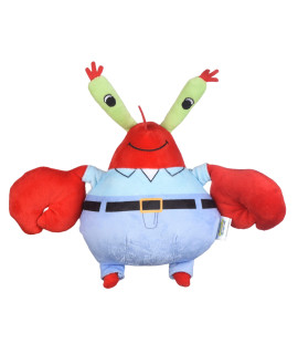 SpongeBob SquarePants for Pets Mr. Krabs Figure Plush Dog Toy | 9 Inch Medium Dog Toy for Spongebob Fans | Crab Squeaky Dog Toy for All Dogs Made from Soft Plush Fabric