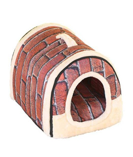 Obundi Indoor Pet House Soft Dog Bed Cat House Washable with Removable Cushion Vacuum Packaging for Large Cat Large