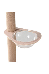 Spaceship Hammock,Transparent Spaceship Hammock for Floor-to-Ceiling Cat Tree Cat Climbing Tower with Natural Sisal Rope Scratching Post, Cat House Cat Condo Cat Toy (Transparent Spaceship Hammock)