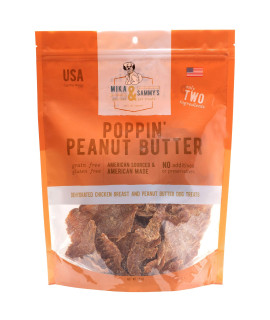 Mika & Sammys Gourmet Jerky Dog Treats Made In The Usa (Poppin Peanut Butter 12 Oz)