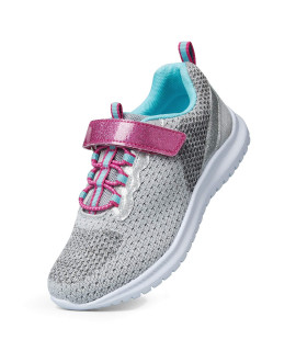 Runside Kids Shoes, Boys Girls Sneakers Lightweight Athletic Walkingrunning Tennis Shoes, Size 8 Toddler, Grey