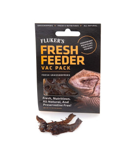 Flukers Fresh Feeder Vac Pack grasshoppers - great for Insect-Eating Reptiles Birds or Small Animals 0.7oz