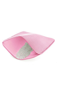WePet Cat Litter Mat, Kitty Litter Trapping Mat, Honeycomb Double Layer Mats, No Phthalate, Urine Waterproof, Easy Clean, Scatter Control, Catcher Litter Tray Box Rug Carpet 45x35 Inch Pink