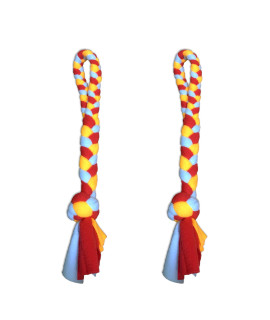 Dewonch Dog Fleece Rope Teaser Toy As Replacement To Chase And Tug (A-2Pcs)