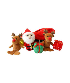 Midlee Santa Sleigh Find a Toy Christmas Dog Toy