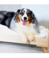 Midlee Raised Wooden Dog Bed Frame- Large