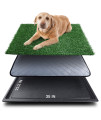 Upgrade Large Dog Grass Pad with Tray (35inX23.2in), Artificial Grass Mats Washable Pee Pad and Professionally Pet Toilet Potty Tray, Replacement Dogs Turf Potty Training for Indoor Outdoor Apartment