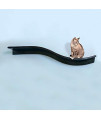 THE REFINED FELINE Lotus Branch Cat Shelf, Sturdy Wave Design Cat Wall Perch, Wall Mounted Shelves, Comfortable Berber Carpet or Faux Fur Pads