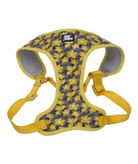 Coastal - Ribbon - Designer Wrap Adjustable Dog Harness, Yellow Buttercup, 3/4 x 22-28