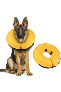 MUKSIRON Recovery Collar for Dogs,Soft Protective Inflatable Dog Cone Collar for After Surgery, Adjustable Elizabethan Collar for Small/Medium/Large Dog and Cats to Prevent from Scratching & Biting