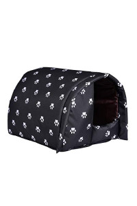 Cat Dog House, Thickened Outdoor Pet House Waterproof Foldable Tent with Sponge Lining Outdoor Kitty House Cat Shelter for Cat Or Small Dog Foldable Cat Cave Bed for Winter(53