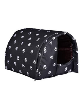 Cat Dog House, Thickened Outdoor Pet House Waterproof Foldable Tent with Sponge Lining Outdoor Kitty House Cat Shelter for Cat Or Small Dog Foldable Cat Cave Bed for Winter(34