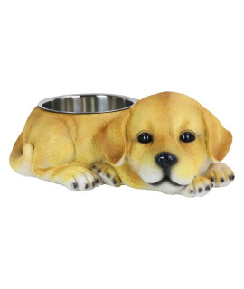 Exhart Labrador Dog Bowl, Hand-Painted Durable Resin Dog D