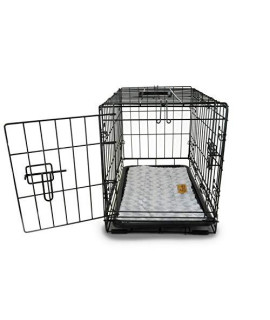 PETSWORLD Solid Steel, Foldable, Single Door Dog Crate, 24 inches + Dog Bed| Heavy Duty, Foldable, Easy to Assemble, Floor Protection Roller Feet.