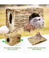 PStarDMoon Bunny Grass House-Hand Made Edible Natural Grass Hideaway Comfortable Playhouse for Rabbits, Guinea Pigs and Small Animals to Play,Sleep and Eat (style4)