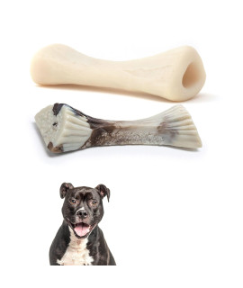 PETSLA Dog Toys for Aggressive chewers Durable Dog Toys Made with Nylon Tough Dog Toy for Large Medium Dogs Teething Puppies Nylon Dog Bone (2pc, Large)