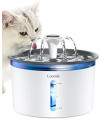 Loomla cat Water Fountain, 85oz25L Pet Water Fountain Indoor, Automatic Dog Water Dispenser with Switchable LED Lights, 2 Replacement Filters for cats, Dogs, Pets (Dark gray)