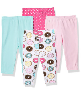 Hudson Baby Unisex Baby cotton Pants and Leggings Donuts, 0-3 Months