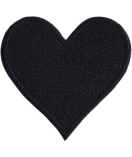 Black Heart - 288 Embroidered Iron on Patch