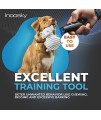 Inoosky Ultrasonic Dog Bark Deterrent, 2 in 1 Anti Barking Device Rechargeable Variable Frequency Dog Barking Deterrent Devices, Handheld Dog Training Device Outdoor Indoor (Black)