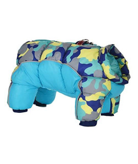 Watonic Dog Cold Weather Coats,pet Camouflage Waterproof and Cold-Proof Four-Legged Clothing Windproof Winter Coat Jacket Warm Pet Apparel for Small Medium Large Dogs (Sky Blue,XXXXL)