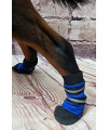 ActiveDogs Non Slip Reflective Fleece Lined Dog Boots (Large (up to 3.5" paw), Royal Blue)