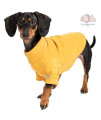 BLOOMING PET Plain Turtleneck Pullover T-Shirt with Short Sleeves Sweatshirt for XLarge Dog | Warm Thick Cold Weather Clothes Outfit | Soft Breathable Comfy Stretchable | Fall Winter (Yellow, XL)