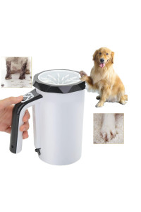 ABCOOL Rechargeable Automatic Dog Paw Washer Cleaner for Large Medium Small Pet Cat Foot, Reverse Rotation Paw Buddy Foot Washer Dog Gadgets Accessories, Electric Spin Soft Silicone Brush Cup