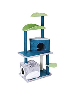 Zxcvasdf Cat Tree Cat Tower With Plush Perch Multi-Level Cat Condo With Jump Platform 52 Inches Tall Cat House Furniture Pet Play Condo