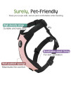 VavoPaw Dog Vehicle Safety Vest Harness, Adjustable Soft Padded Mesh Car Seat Belt Leash Harness with Travel Strap and Carabiner for Most Cars, Small Size, Pink