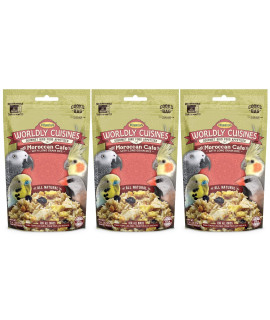 Higgins 3 Pack of Worldly Cuisines Moroccan Cafe Bird Treat, 2 Ounces Each