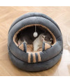 Luckycyc Kitten Bed Cave Bed, Pet Tent Soft Cave Bed 2 in 1 Machine Washable Cat Beds Kitty Bed/Cat Hut/Covered Cat Bed Caves, Super Soft Pet Supplies for Dogs and Small Cats