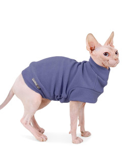 Small Dogs Fleece Dog Sweatshirt - Cold Weather Hoodies Spring Soft Vest Thickening Warm Cat Sweater Puppy Clothes Sweater Winter Sweatshirt Pet Pajamas For Small Dog Cat Puppy Medium, Grayish Purple