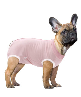 Sawmong Dog Recovery Suit, Recovery Suit For Dogs After Surgery, Dog Spay Surgical Suit For Female Dogs, Dog Onesie Body Suit For Surgery Male Substitute Dog E-Collar Cone(Pink,M)