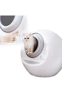 WDSZXH Electric Litter Box Automatic Cleaning Toilet for Cat, Smart Cat Toilet Raise Pets Easily, Can Bear 25kg, Cat Robot Toilet with Self-Cleaning and Gravity Sensing