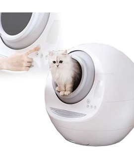 WDSZXH Electric Litter Box Automatic Cleaning Toilet for Cat, Smart Cat Toilet Raise Pets Easily, Can Bear 25kg, Cat Robot Toilet with Self-Cleaning and Gravity Sensing