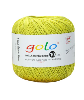 golo cotton crochet Thread Balls Size 10 cotton Knitting Thread Yarn for crochet yellow-604