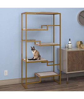 THE REFINED FELINE Metropolitan Cat Condo, Modern Furniture for Multiple Cats, Stepped Platforms for Cats and Kittens
