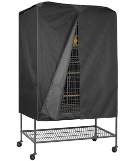 Explore Land Pet Cage Cover With Removable Top Panel - Good Night Cover For Bird Critter Cat Cage To Small Animal Privacy Comfort (Medium, Black)