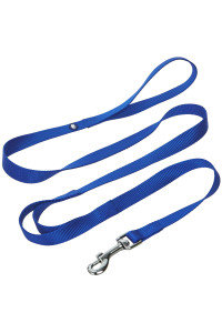 Blueberry Pet Essentials Durable Classic Dog Leash 5 Ft X 58, Royal Blue, Small, Double Handle Leashes For Dogs