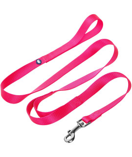 Blueberry Pet Essentials Durable Classic Dog Leash 5 Ft X 58, French Pink, Small, Double Handle Leashes For Dogs