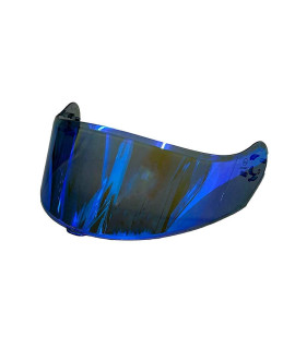 Typhoon TH158 Adult Modular Helmet Face Shield - Blue Rainbow Mirrored & Tinted
