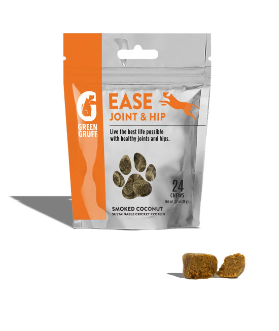 green gruff Dog Hip & Joint Supplement - Organic Dog Arthritis Supplement wglucosamine MSM Turmeric - Made in USA - Joint Mobility Reduced Inflammation Arthritis Pain Relief for Dogs - 24 chews