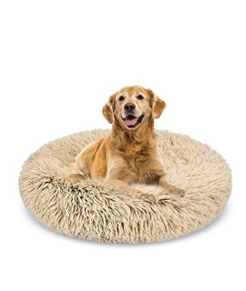 Calming Dog Beds for Large Dog, Warm&Soft Outdoor Dog Beds Washable, Faux Fur Pet Bed, Anti-Slip Dog Bed Cat Kennel