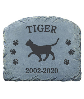 Lets Make Memories Personalized Pet Breed Memorial Stone - Cat - Sympathy - Resin Garden Stone