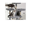 Cat Trees and Towers, Multi-Level Cat Tree Condo Furniture Cat Activity Center with Sisal Scratching Posts Perches Houses Hammock