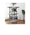 Cat Trees and Towers, Multi-Level Cat Tree Condo Furniture Cat Activity Center with Sisal Scratching Posts Perches Houses Hammock