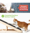 Alpha Paw - Natural Wood Cat Scratching Post Ramp - Cat Incline Scratching Post & Scratch Pad - Modern Cat Scratcher - Horizontal Cat Scratcher - No Assembly Required - Adjustable Height Up to 16"